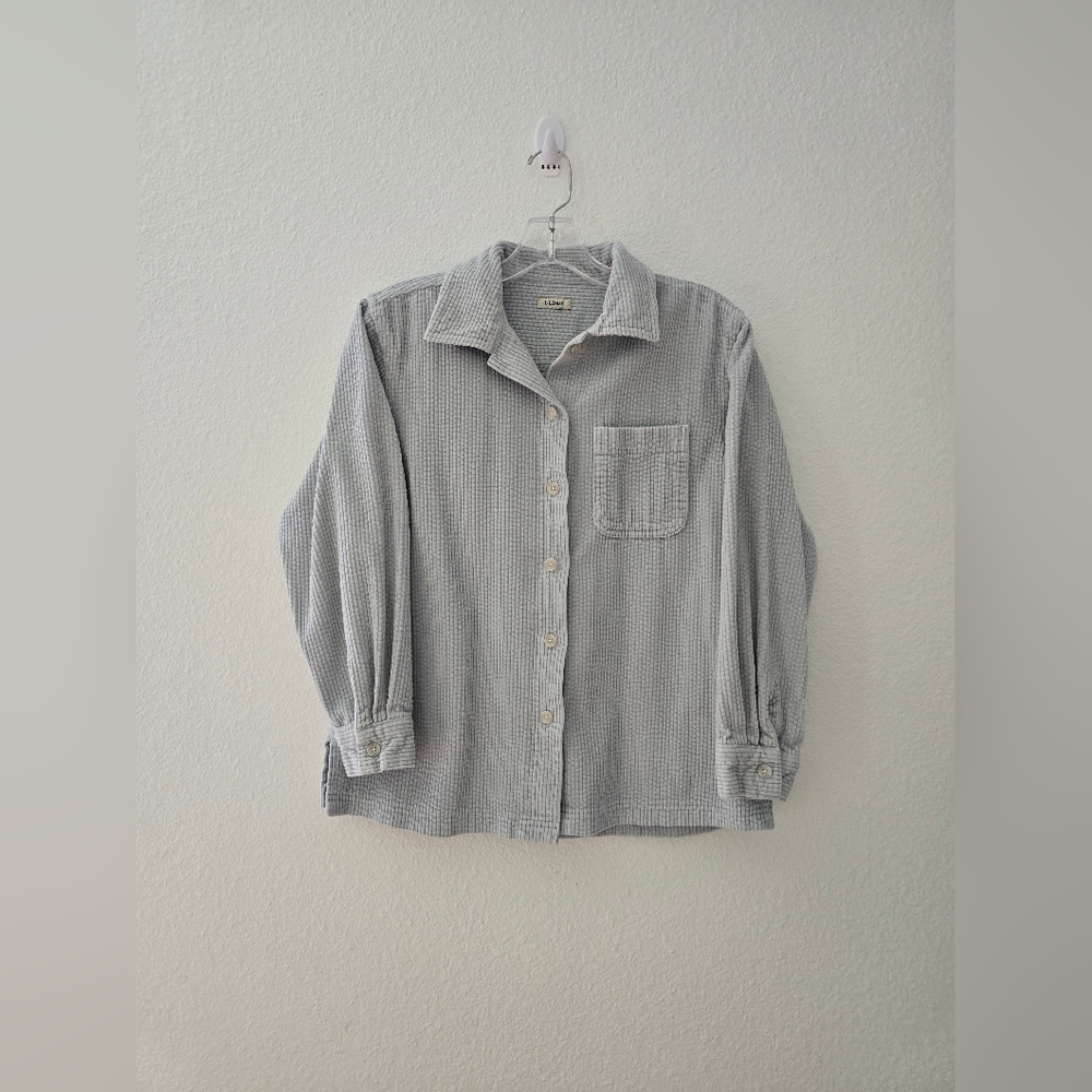 LL Bean Gray Corduroy Shacket